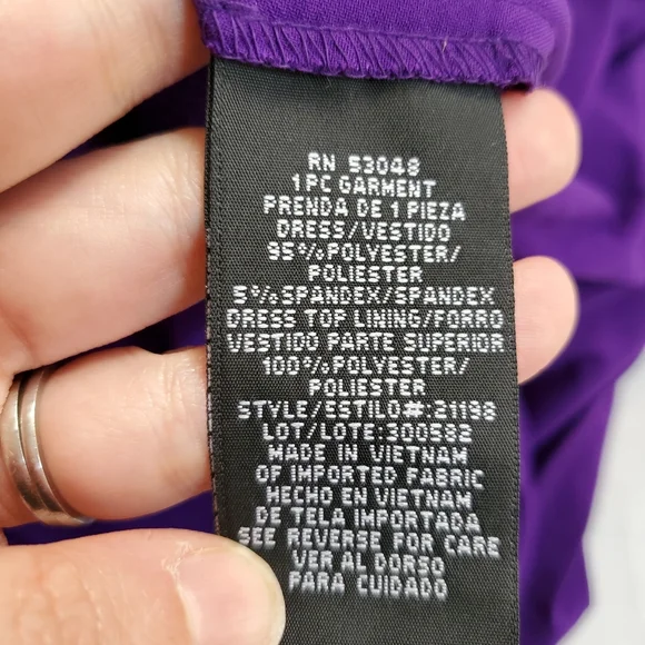 Purple Ruched Maxi Dress - Picture 9 of 10